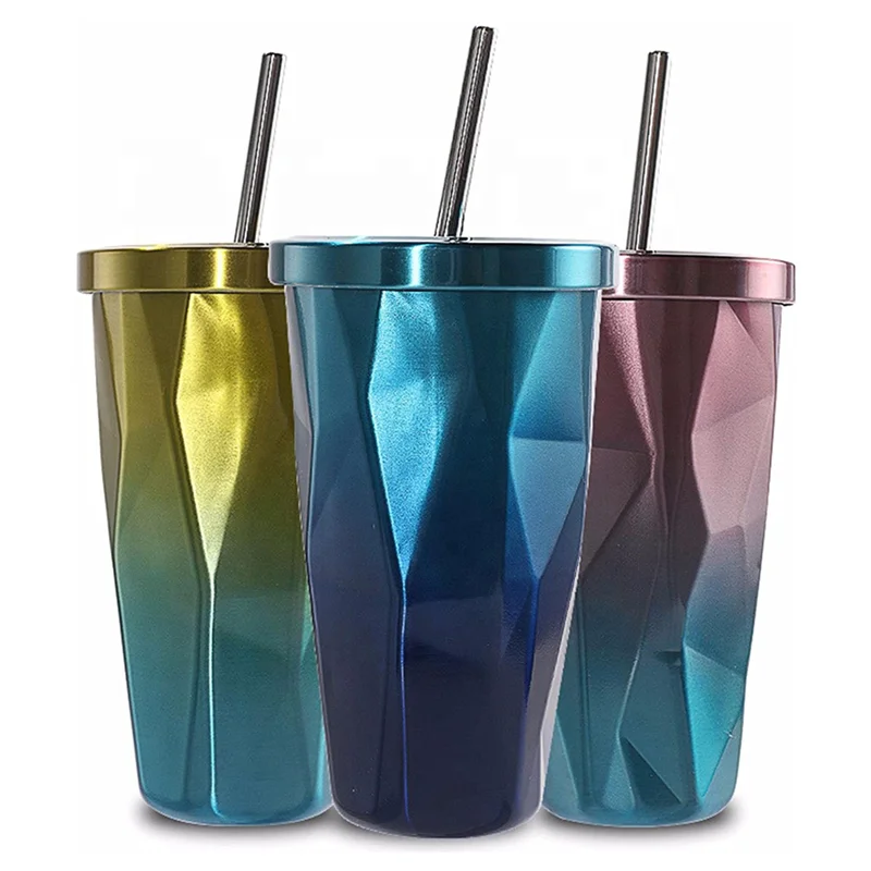 Irregular Diamond cut cool beverage Tumblers 304 stainless steel vacuum insulated double wall Travel Mug with straw, Black, golden, blue, pink, red,white, silver
Irregular Diamond cut cool beverage Tumblers 304 stainless steel vacuum insulated double wall Travel Mug with straw, Black, golden, blue, pink, red,white, silver