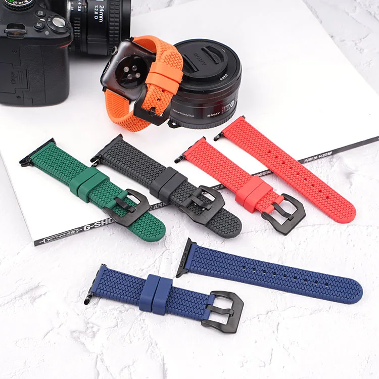New Military Silicone WristBands For Apple Watch Sports Rubber Watch Band Fits For i Watch 7 6 5 4 3 2 1 42 44mm Fashion, Optional
New Military Silicone WristBands For Apple Watch Sports Rubber Watch Band Fits For i Watch 7 6 5 4 3 2 1 42 44mm Fashion, Optional
