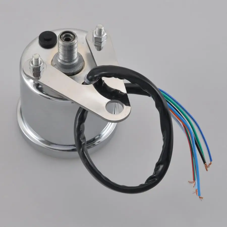 New Universal 0~160KM/H Motorcycle Digital LED LCD Speedometer Tachometer Speed Gauge Retro Chrome Factory Direct Sales