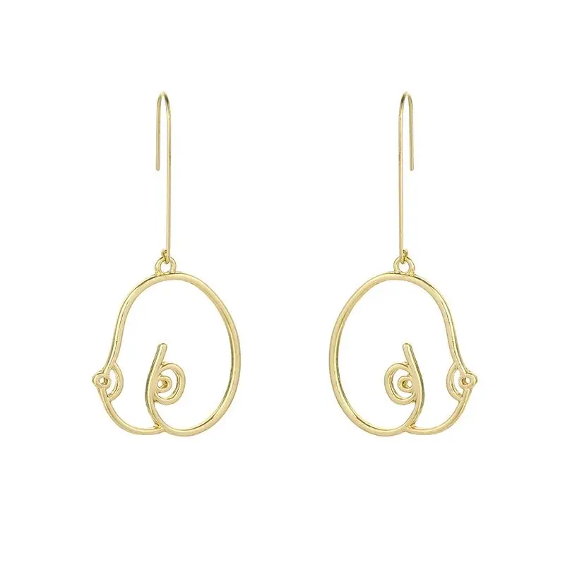 Sexy Boob Dangle Earrings for Girls Women Hollowout Breast Drop Earring Female Body Shape Charm Stylish Jewelry for Girlfriend B, Silver gold
Sexy Boob Dangle Earrings for Girls Women Hollowout Breast Drop Earring Female Body Shape Charm Stylish Jewelry for Girlfriend B, Silver gold