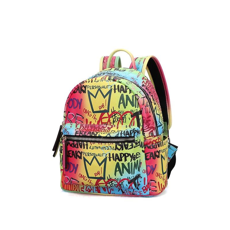 TS9027 New Arrival Rainbow Color Graffiti Backpack for Women 2020 High Quality PU Bag Stylish Ladies School Graffiti Backpack
TS9027 New Arrival Rainbow Color Graffiti Backpack for Women 2020 High Quality PU Bag Stylish Ladies School Graffiti Backpack