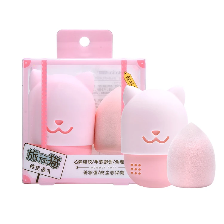High Quality Cute Pink Makeup Blender Beauty Sponge with Silicone Kitty Travel Case Cosmetics Essentials
High Quality Cute Pink Makeup Blender Beauty Sponge with Silicone Kitty Travel Case Cosmetics Essentials