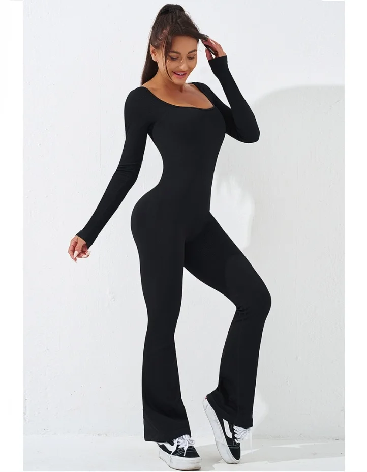 2024 Hot Sale Custom Logo Long Sleeve Sportswear High Waist One Piece Yoga Flare Jumpsuits For Women
2024 Hot Sale Custom Logo Long Sleeve Sportswear High Waist One Piece Yoga Flare Jumpsuits For Women
