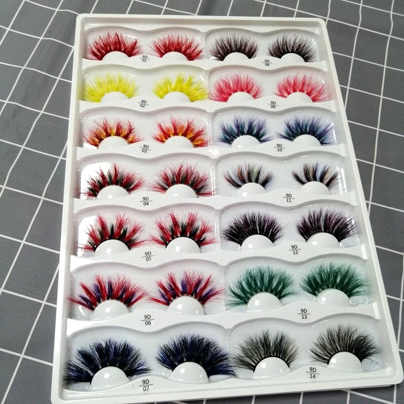 25mm colorful mink lashes color eyelash
25mm colorful mink lashes color eyelash