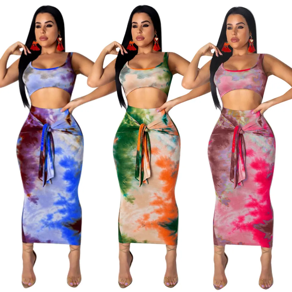 YD - S3515 in stock skirt set for women tie dye skirts for ladies casual two piece women skirts with belt
YD - S3515 in stock skirt set for women tie dye skirts for ladies casual two piece women skirts with belt