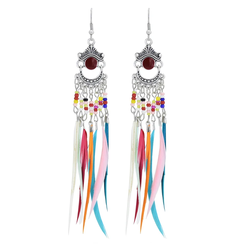 Wholesale Fashion Jewelry Bohemian New Type Of Unique Flower Creative Ethnic Wind Feather Earrings, Colorful
Wholesale Fashion Jewelry Bohemian New Type Of Unique Flower Creative Ethnic Wind Feather Earrings, Colorful