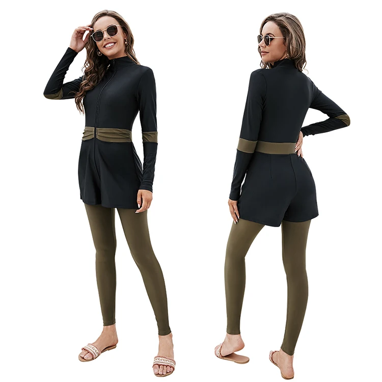 Summer New beach Surfing Swimwear Modest Long Sleeve Muslim Borkini Women Swimsuits
Summer New beach Surfing Swimwear Modest Long Sleeve Muslim Borkini Women Swimsuits