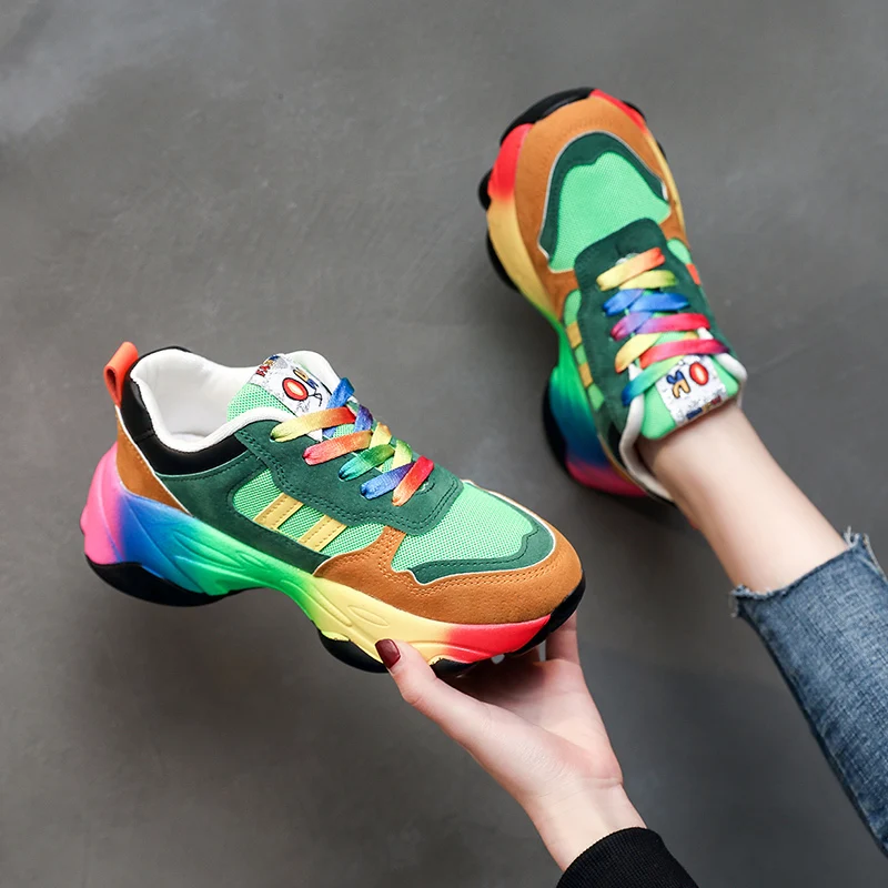 Chunky Sneakers For Women Thick Wedges Multicolor Shoes Casual Platform Sport Shoes Dad Inspired Lace-up Fashion Sneakers 2020
Chunky Sneakers For Women Thick Wedges Multicolor Shoes Casual Platform Sport Shoes Dad Inspired Lace-up Fashion Sneakers 2020