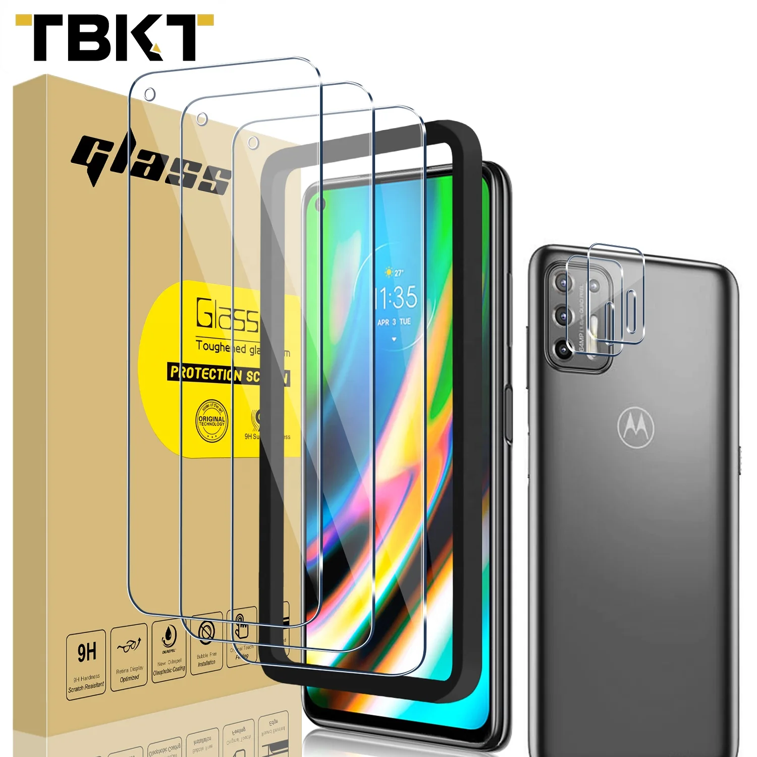 Bubble Free Tempered Glass 3+2 Camera cover Screen Protective Glass Anti-Scratch For MOTO G9 Plus
Bubble Free Tempered Glass 3+2 Camera cover Screen Protective Glass Anti-Scratch For MOTO G9 Plus