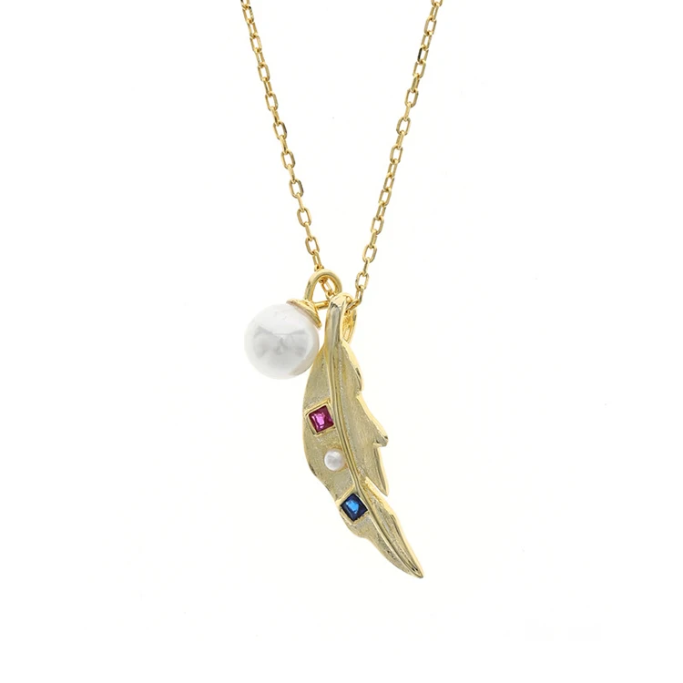 European and American light luxury temperament silver jewelry S925 sterling silver jewelry color zircon pendant feather, Picture shows
European and American light luxury temperament silver jewelry S925 sterling silver jewelry color zircon pendant feather, Picture shows