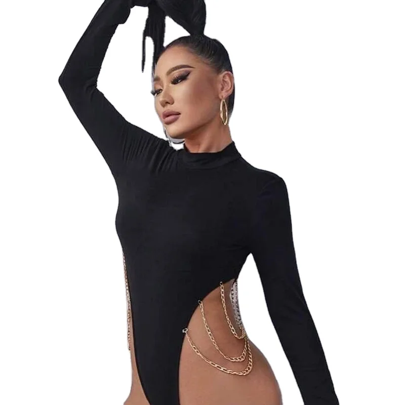Fashion Slim-fit Stretchy Adult Underwear One Piece With Chain Sexy Solid Color O-neck Jumpsuit Streetwear
Fashion Slim-fit Stretchy Adult Underwear One Piece With Chain Sexy Solid Color O-neck Jumpsuit Streetwear