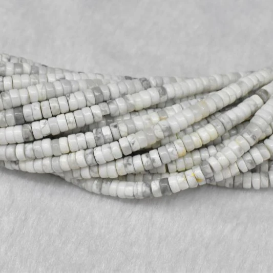 Flat Round Wheel Shaped Gemstones Strands Natural Stone Howlite Heishi Beads For Jewelry Making, White
Flat Round Wheel Shaped Gemstones Strands Natural Stone Howlite Heishi Beads For Jewelry Making, White