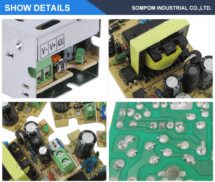 SOMPOM 110/220V ac to 12V 1A dc Switching Power Supply for led strip