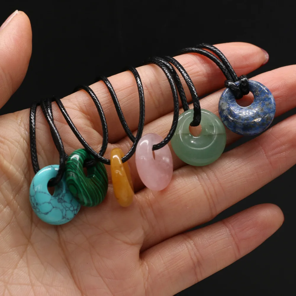 NUORO Simple Stone Pendant Necklace Choker Jewelry Women Gifts Round Big Hole Crystal Lapis Lazuli Rose Quartz Lucky Necklace
NUORO Simple Stone Pendant Necklace Choker Jewelry Women Gifts Round Big Hole Crystal Lapis Lazuli Rose Quartz Lucky Necklace