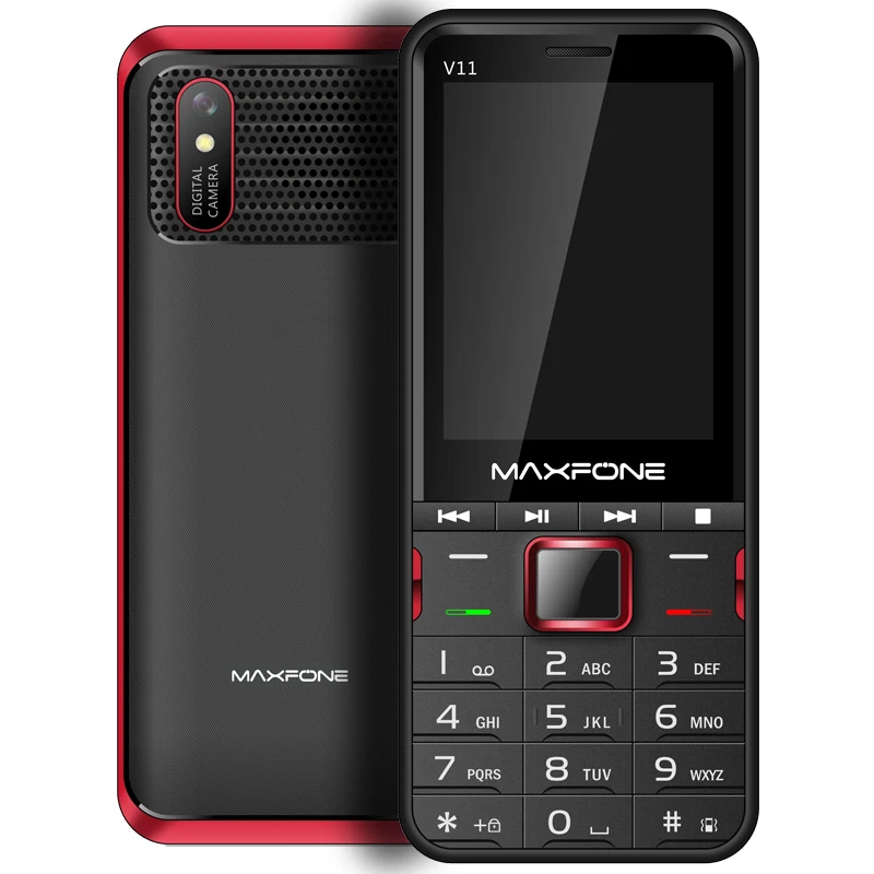 

MAXFONE V11 2.8 inch 2G GSM Quad Band Triple Sim 1800mAh Big Battery 3 sim card phone, Black,green, gray, blue