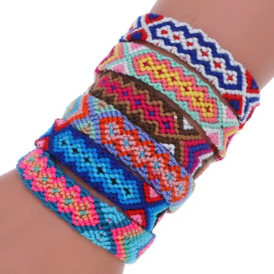 Retro ethnic style woven bracelet rainbow lucky transport friendship bracelet, Like picture
Retro ethnic style woven bracelet rainbow lucky transport friendship bracelet, Like picture