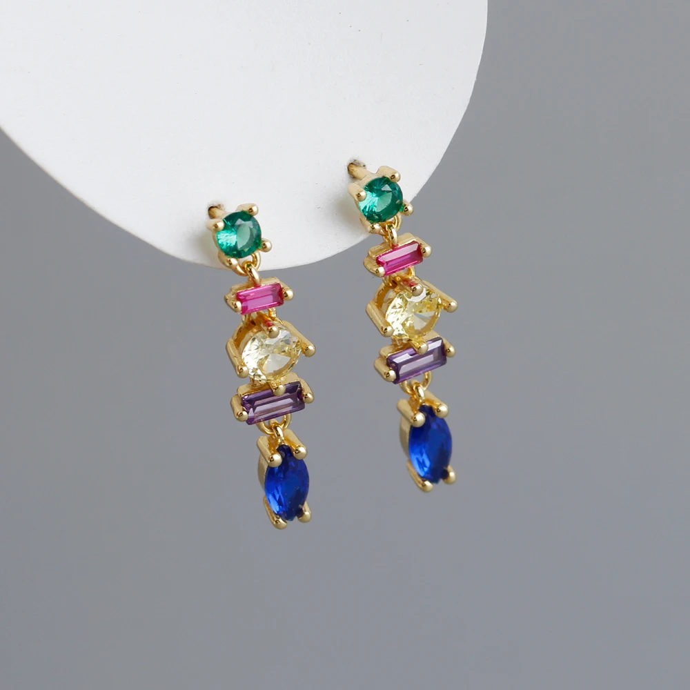 fashion jewelry 925 sterling silver earrings rainbow colorful stud earrings women gold plated silver jewelry women
fashion jewelry 925 sterling silver earrings rainbow colorful stud earrings women gold plated silver jewelry women