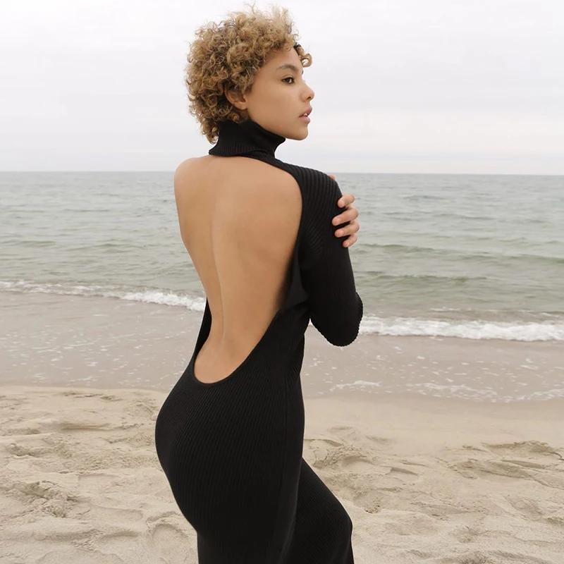Youbor Autumn Sexy Slim Backless Long Sleeve Women's Dress Turtle-neck Knitted Casual Bodycon Midi Lady Elegant Dresses
Youbor Autumn Sexy Slim Backless Long Sleeve Women's Dress Turtle-neck Knitted Casual Bodycon Midi Lady Elegant Dresses