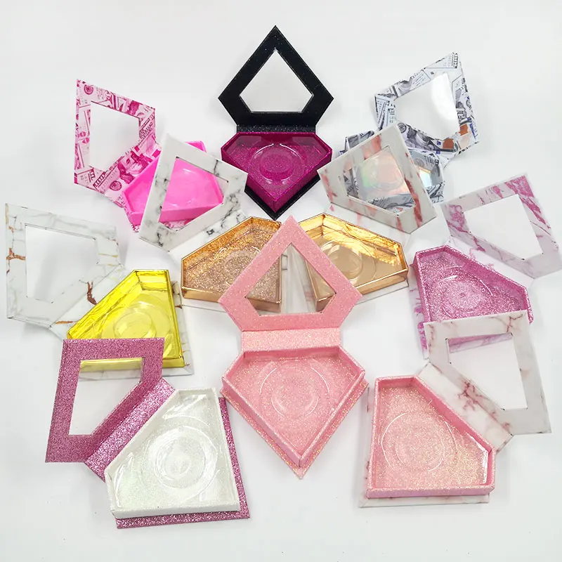 Open window diamond box mink eyelashes box a pair of false eyelashes packaging fine mounting box, Colors
Open window diamond box mink eyelashes box a pair of false eyelashes packaging fine mounting box, Colors