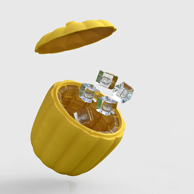 2020 new Silicone pumpkin big ice cube bucket mold for homemade, Yellow or customize
2020 new Silicone pumpkin big ice cube bucket mold for homemade, Yellow or customize
