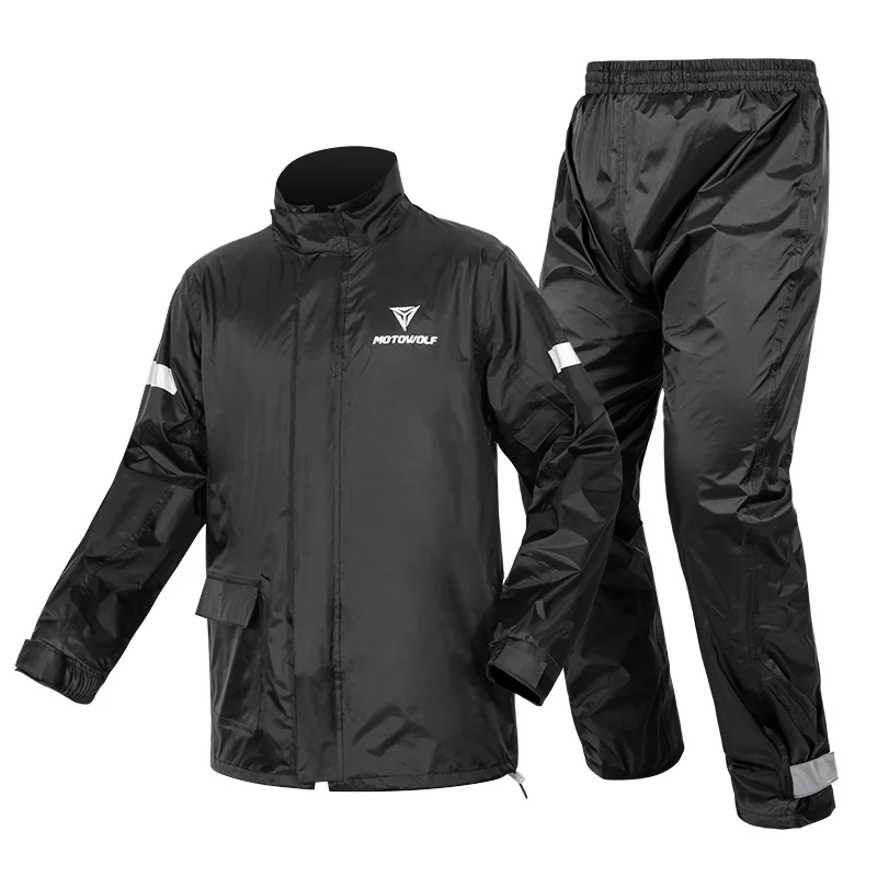 MOTOWOLF Profession Breathable Light Rain Cover Pant Suit Universal Motorcycle Raincoats For Scooter, Black / fluorescent yellow 
MOTOWOLF Profession Breathable Light Rain Cover Pant Suit Universal Motorcycle Raincoats For Scooter, Black / fluorescent yellow