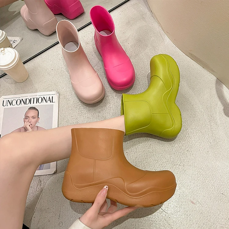 New Arrival Jelly Candy Color Ankle High women boots design chunky heels large size boots for ladies
New Arrival Jelly Candy Color Ankle High women boots design chunky heels large size boots for ladies