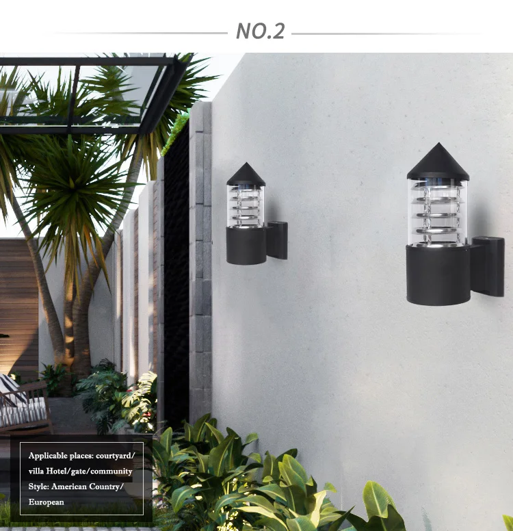 Outdoor Lighting Home Aluminum Garden Courtyard  Balcony Decoration Wall Lamp