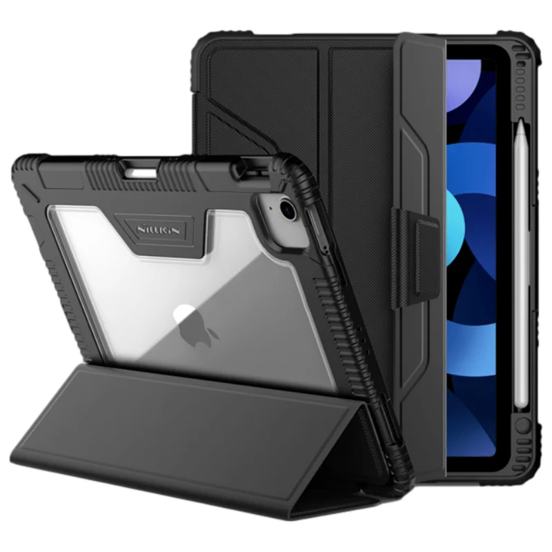 Nillkin Bumper Leather Case for Apple iPad Air 10.9 2020 Trifold Stand Cover with Pencil Holder for iPad Air 4 Smart Tablet Case
Nillkin Bumper Leather Case for Apple iPad Air 10.9 2020 Trifold Stand Cover with Pencil Holder for iPad Air 4 Smart Tablet Case