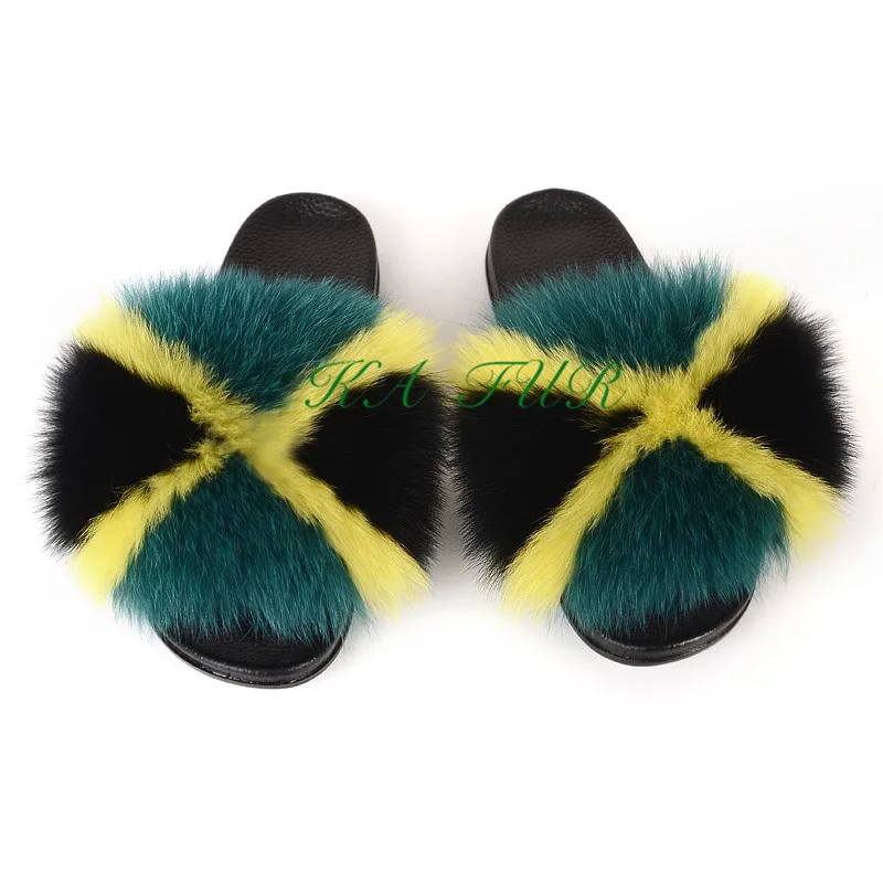 Wholesale custom logo fluffy real fox raccoon fur slipper furry fur slides for women soft comfortable fur beach slippers slides
Wholesale custom logo fluffy real fox raccoon fur slipper furry fur slides for women soft comfortable fur beach slippers slides