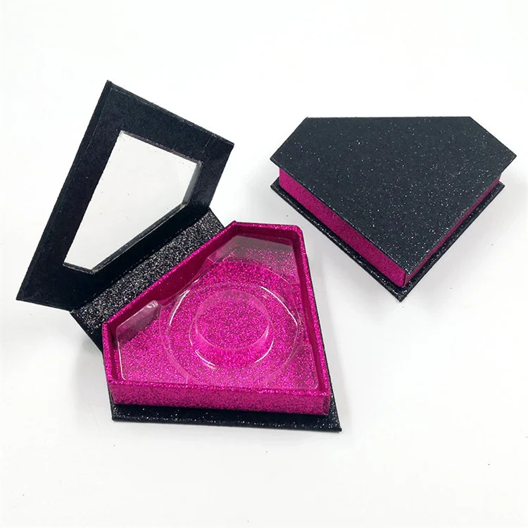 high quality black glitter heart shaped lash box with windows 18mm mink eyelashes box holder 
high quality black glitter heart shaped lash box with windows 18mm mink eyelashes box holder