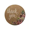 Custom printing adhesive roll kraft paper label thank you stickers