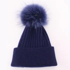 Thick and soft customize fur rabbit beanie women beanie hat with logo