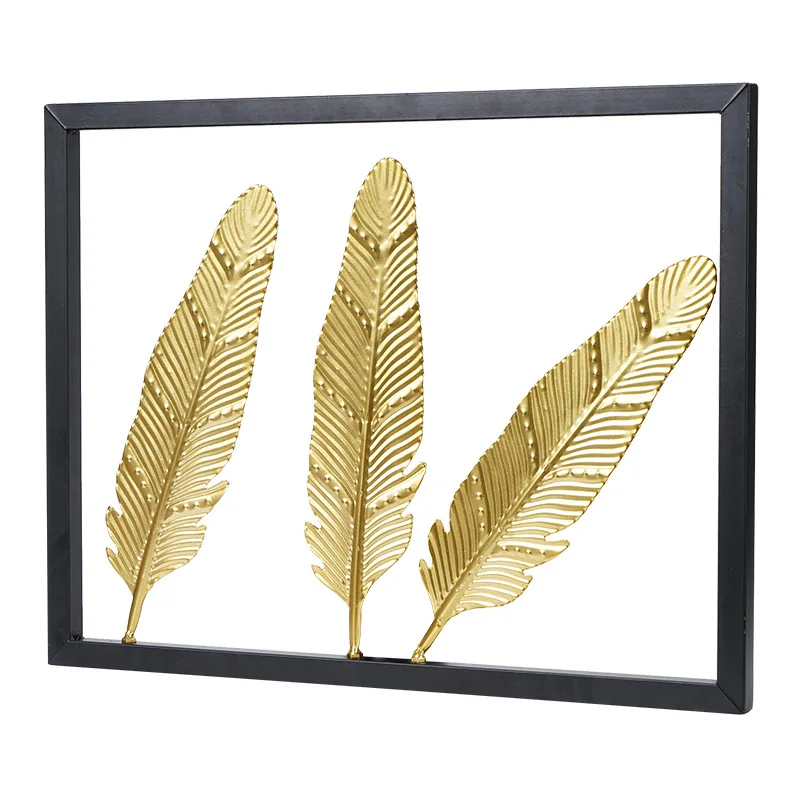 European-style Wrought Iron Wall Hanging Creative Feather Shape Wall Decoration Metal Pendant, Gold
European-style Wrought Iron Wall Hanging Creative Feather Shape Wall Decoration Metal Pendant, Gold