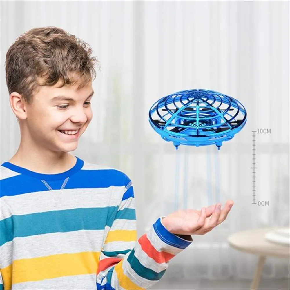 

Christmas Gift Youngeast Anti collision Flying Helicopter Magic Hand Sensing Induction Drone Kid Drone UFO Drone Toy, Blue red gold