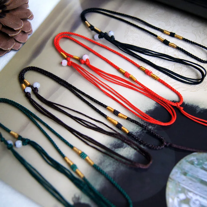 Woven Jade pendant necklace Tail bead adjustable DIY Rope Chain Jewelry Accessories Gemstone stone Pendant Necklace Chain Rope
Woven Jade pendant necklace Tail bead adjustable DIY Rope Chain Jewelry Accessories Gemstone stone Pendant Necklace Chain Rope