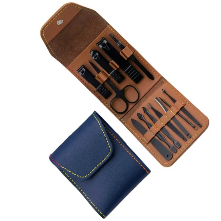 Custom Logo 12pcs Stainless Steel Nail Cutter Tweezers Kit For Manicure Pedicure Care Grooming Tools with PU Leather Case, 3 colors available
Custom Logo 12pcs Stainless Steel Nail Cutter Tweezers Kit For Manicure Pedicure Care Grooming Tools with PU Leather Case, 3 colors available