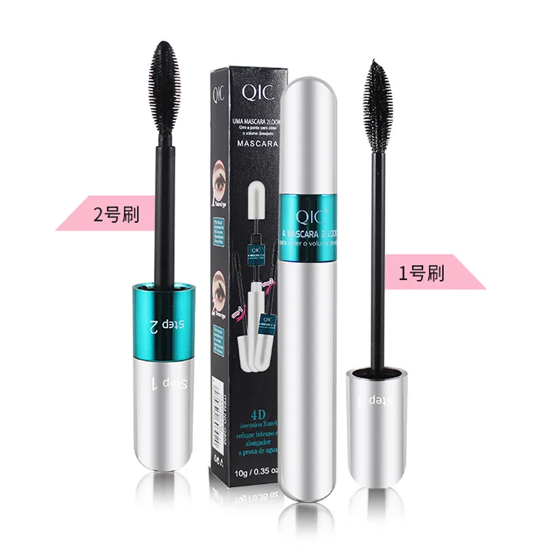 QIC Encryption Lengthen 2 Brush Heads Mascara Fibre De Soie 4D Organic Silk Fiber Mascara, Black
QIC Encryption Lengthen 2 Brush Heads Mascara Fibre De Soie 4D Organic Silk Fiber Mascara, Black