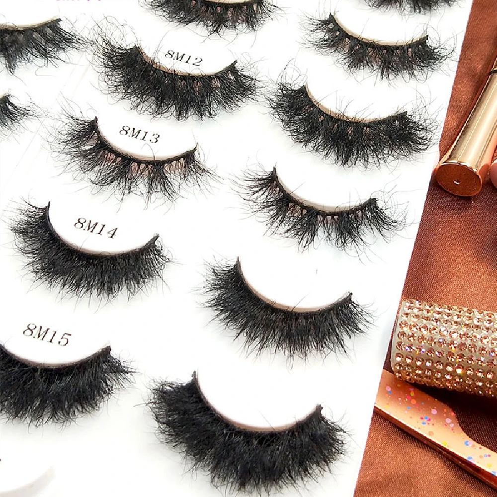 Wholesale handmade short 8M Medium length mink eyelashes 3D fluffy mink eyelashes private label eyelash packaging boxes
Wholesale handmade short 8M Medium length mink eyelashes 3D fluffy mink eyelashes private label eyelash packaging boxes