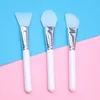 3pcs set Hairless Silicone Cosmetic Scrapers, White Facial Applicator Brushes tools for Applying Mud Mask
