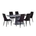 Free Sample Cheap Price Kitchen Furniture MDF/wooden Modern Dining Table Set And 6 Chair Dining Room Sets