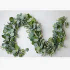 Wedding Leaves Decorative Eucalyptus New Fashion Wedding Decoration Artificial Apple Leaves Eucalyptus Garland