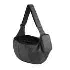 China Supplier Portable Dog Carrier Sling Travel Bag with Front Zipper Pocket and Safety Hook