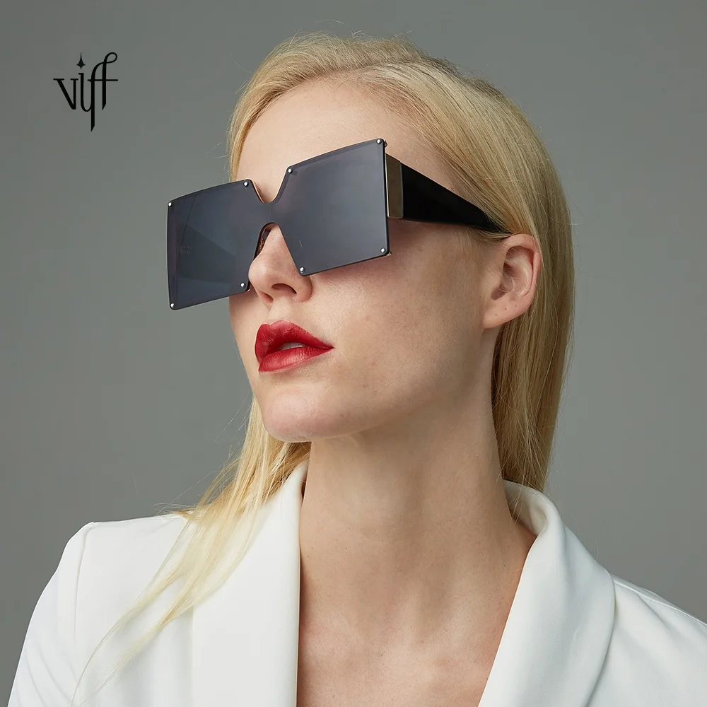 VIFF Big Size Mirror Lens Black Sunglasses HM16550 Metal Frame 2021 Popular Trendy Sunglasses for Women
VIFF Big Size Mirror Lens Black Sunglasses HM16550 Metal Frame 2021 Popular Trendy Sunglasses for Women