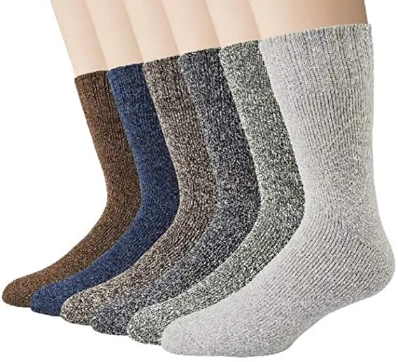 Mens Wool Custom Winter Socks Thick Warm Breathable Crew Socks Heather Color Polyester Socks, Custom color
Mens Wool Custom Winter Socks Thick Warm Breathable Crew Socks Heather Color Polyester Socks, Custom color