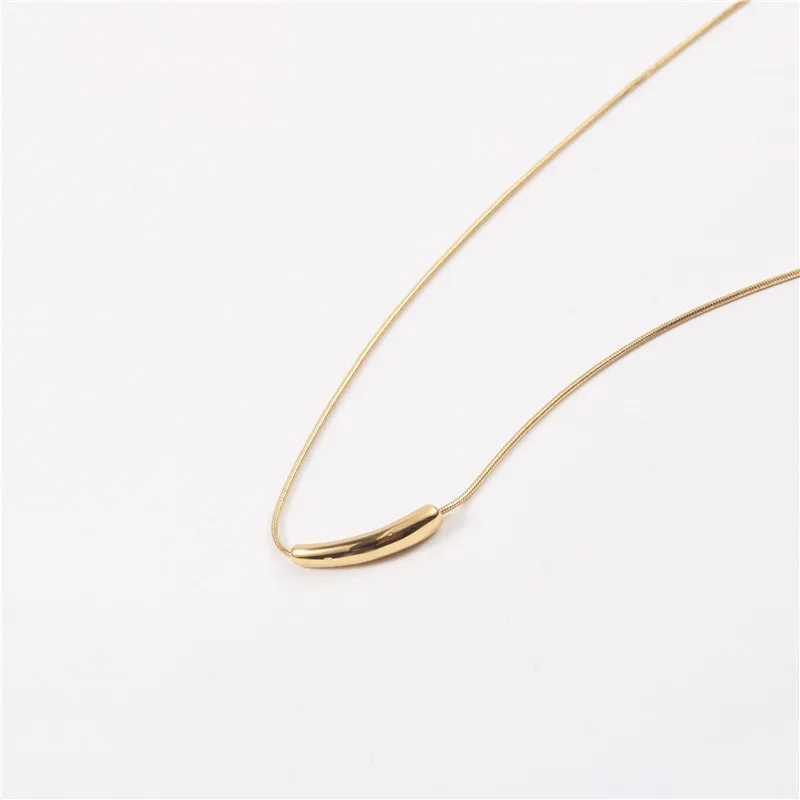 Necklace Stainless steel plating 18K gold wholesale Snake bone chain Eggplant Shape Exquisite Gift Smiley
Necklace Stainless steel plating 18K gold wholesale Snake bone chain Eggplant Shape Exquisite Gift Smiley