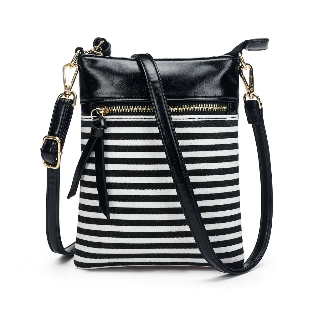 New Arrival Women Lightweight Medium Canvas PU Leather Crossbody Bag Women Striated Hand Bags Cross Body Mobile Phone Bag, 4 color
New Arrival Women Lightweight Medium Canvas PU Leather Crossbody Bag Women Striated Hand Bags Cross Body Mobile Phone Bag, 4 color