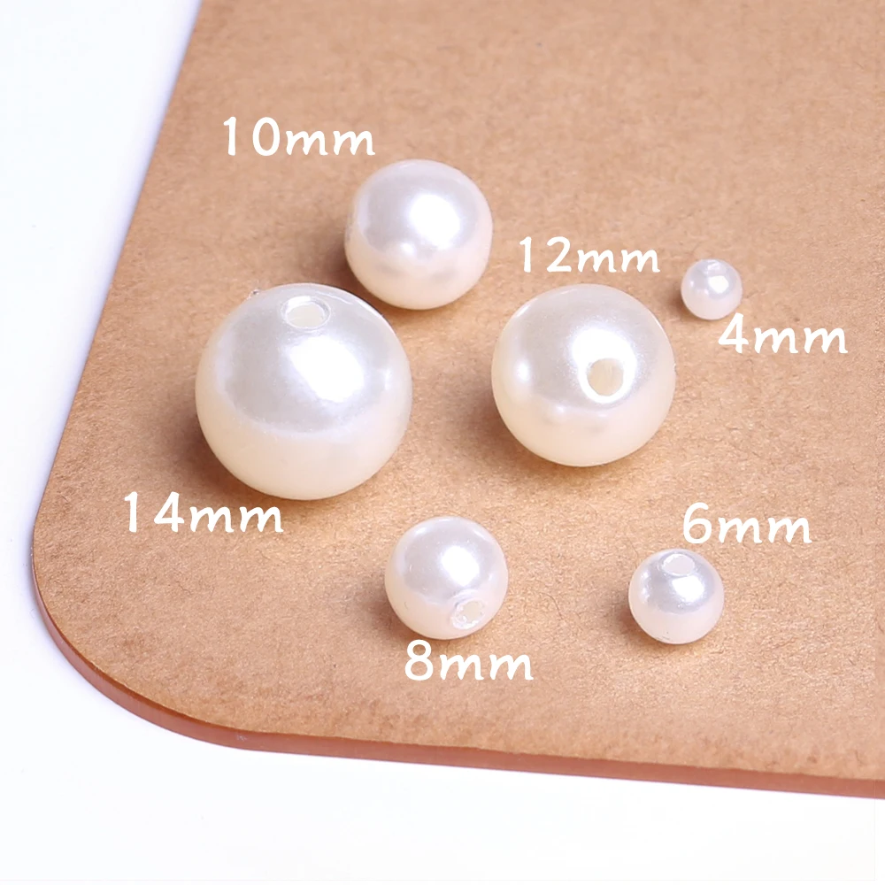 Plastic Pearl Beads For Jewelry Making 6/8/10/14mm Milk White Round Beads For Necklace Earring Bracelet Pendant DIY Accessories
Plastic Pearl Beads For Jewelry Making 6/8/10/14mm Milk White Round Beads For Necklace Earring Bracelet Pendant DIY Accessories
