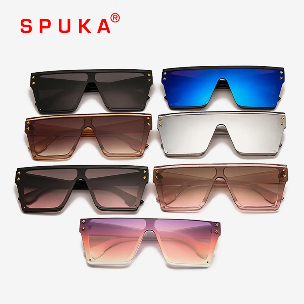 SPUKA 2078 Designer Brand Fashion Star Oversized Sunglasses Women Big Frame Rimless Square Sunglasses Men, Picture shows
SPUKA 2078 Designer Brand Fashion Star Oversized Sunglasses Women Big Frame Rimless Square Sunglasses Men, Picture shows