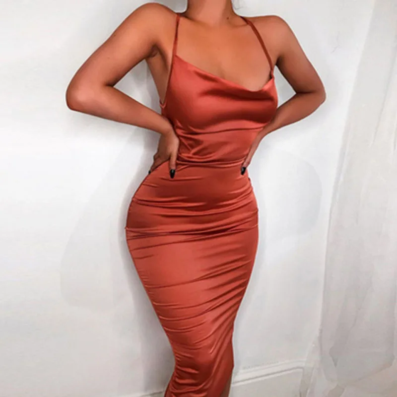 satin lace up summer women bodycon long midi vintage backless elegant party outfits sexy club clothes vestido dress robe, Customized
satin lace up summer women bodycon long midi vintage backless elegant party outfits sexy club clothes vestido dress robe, Customized