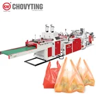 Plastic Bag T-shirt Plastic Automatic Biodegradable Plastic Bag Making Machine Polythene Used Plastic Shopping Bag Making Machine High Speed Automatic PE Biodegradable T-shirt Carry Bag Making Machine